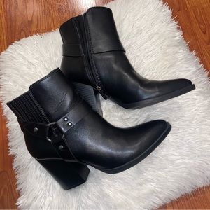 “Adrina Bootie” - Faux Leather Ankle Boot